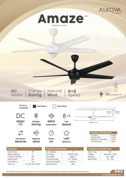 Alkova Amaze — Alkova Ceiling Fan