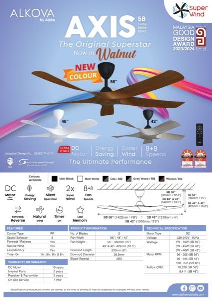 Alkova AXIS brochure 2025 - DIGITAL_5B — Alkova Ceiling Fan
