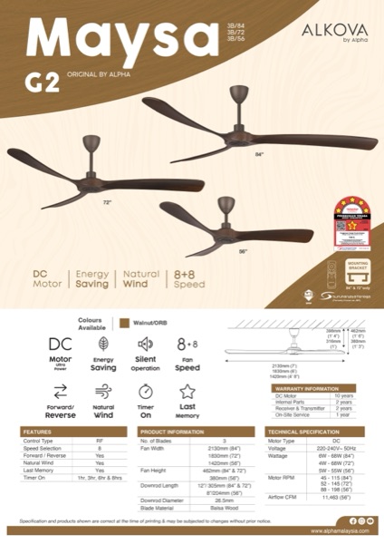 Alkova Maysa G2 — Alkova Ceiling Fan