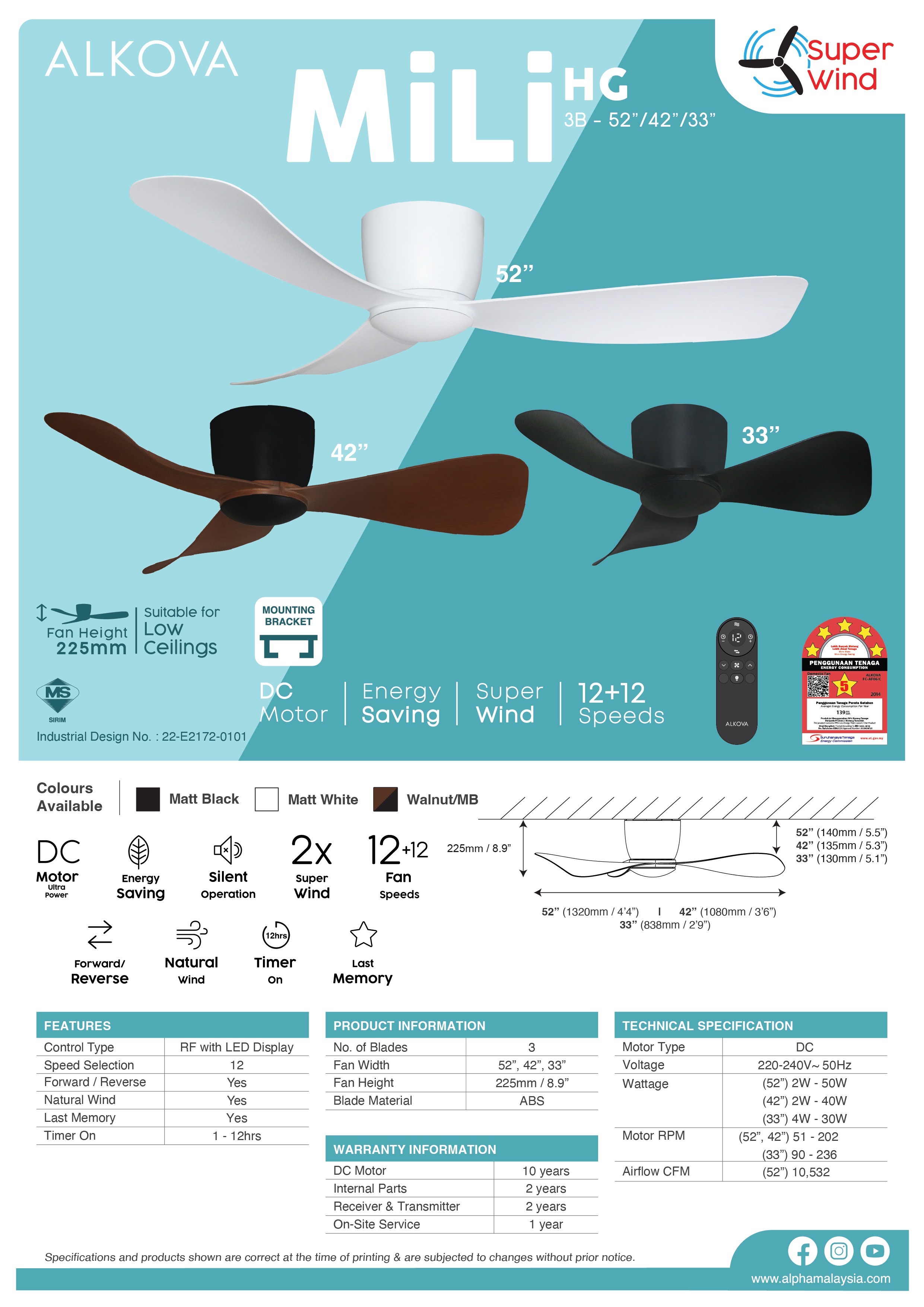 Alkova Mili HG — Alkova Ceiling Fan