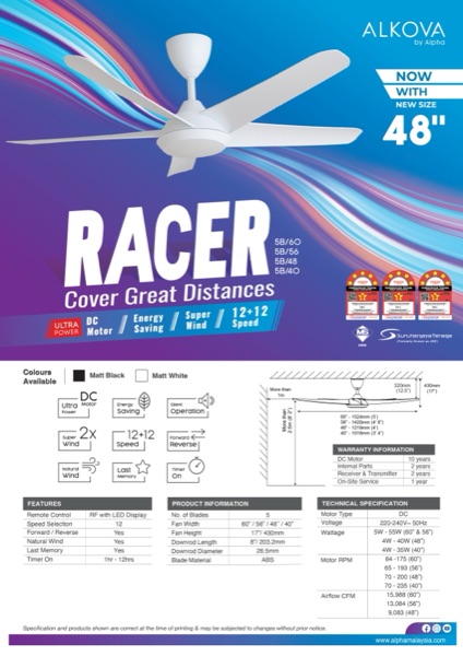 Alkova Racer — Alkova Ceiling Fan