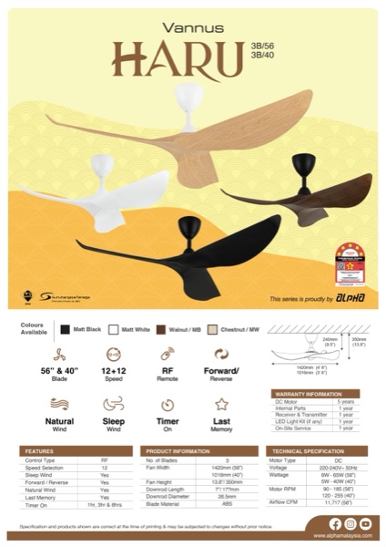 Vannus Haru — Vannus Ceiling Fan
