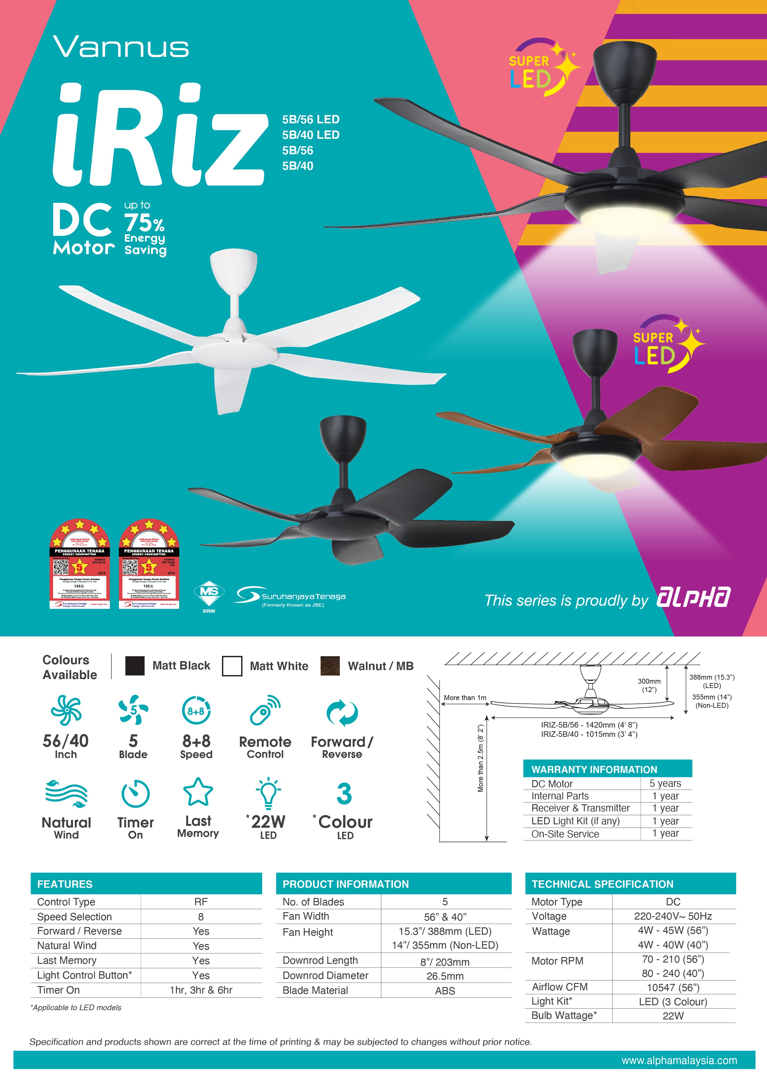 Vannus IRiz — Vannus Ceiling Fan