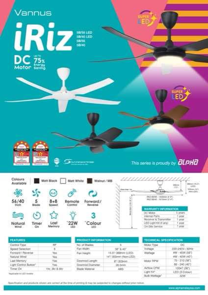 Vannus IRiz — Vannus Ceiling Fan