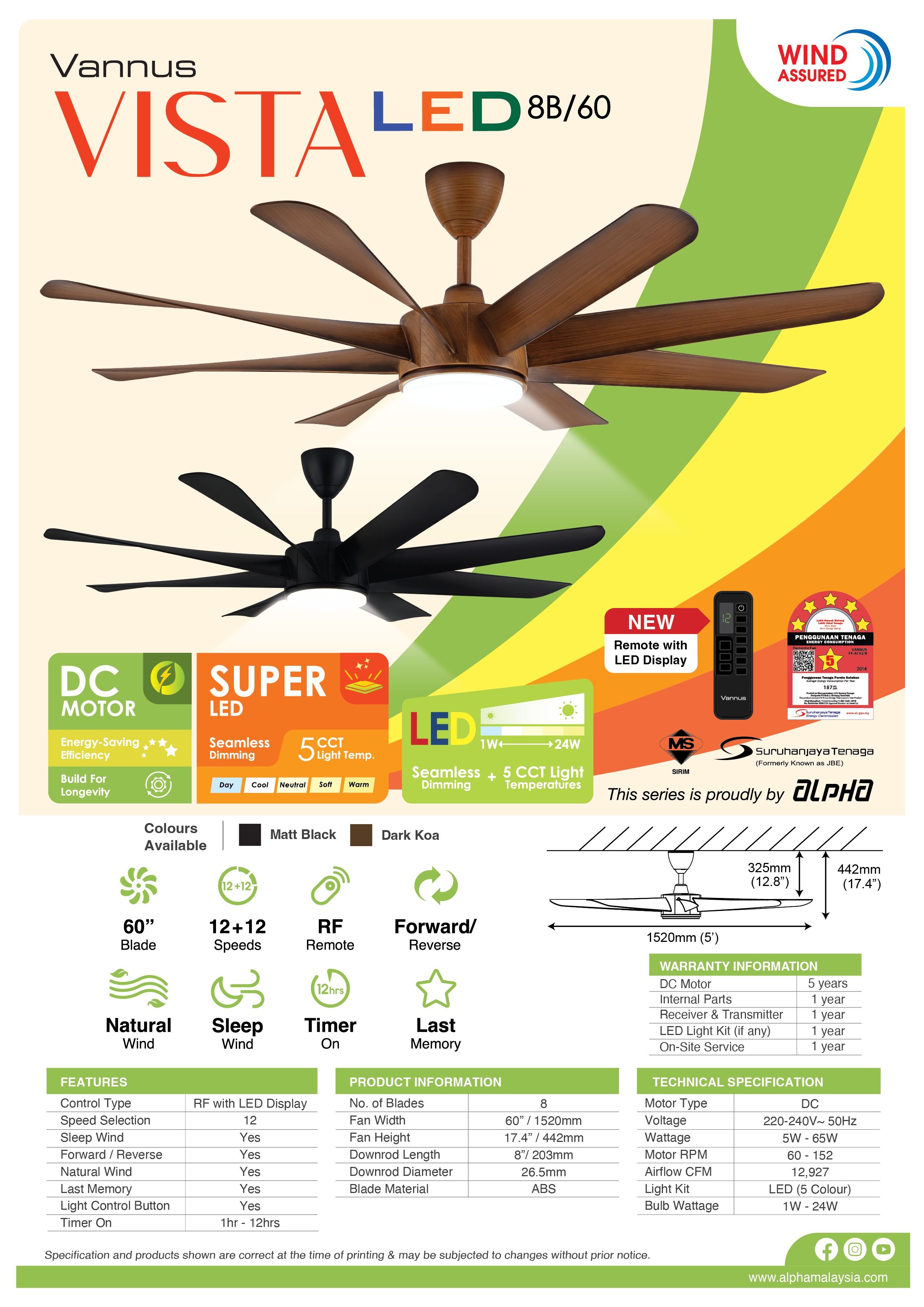 Vannus Vista — Vannus Ceiling Fan