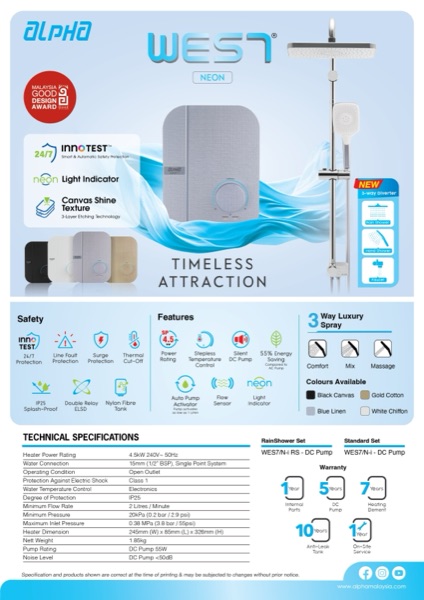 WES7 (MGDA)_Neon — Alpha Instant Water Heater