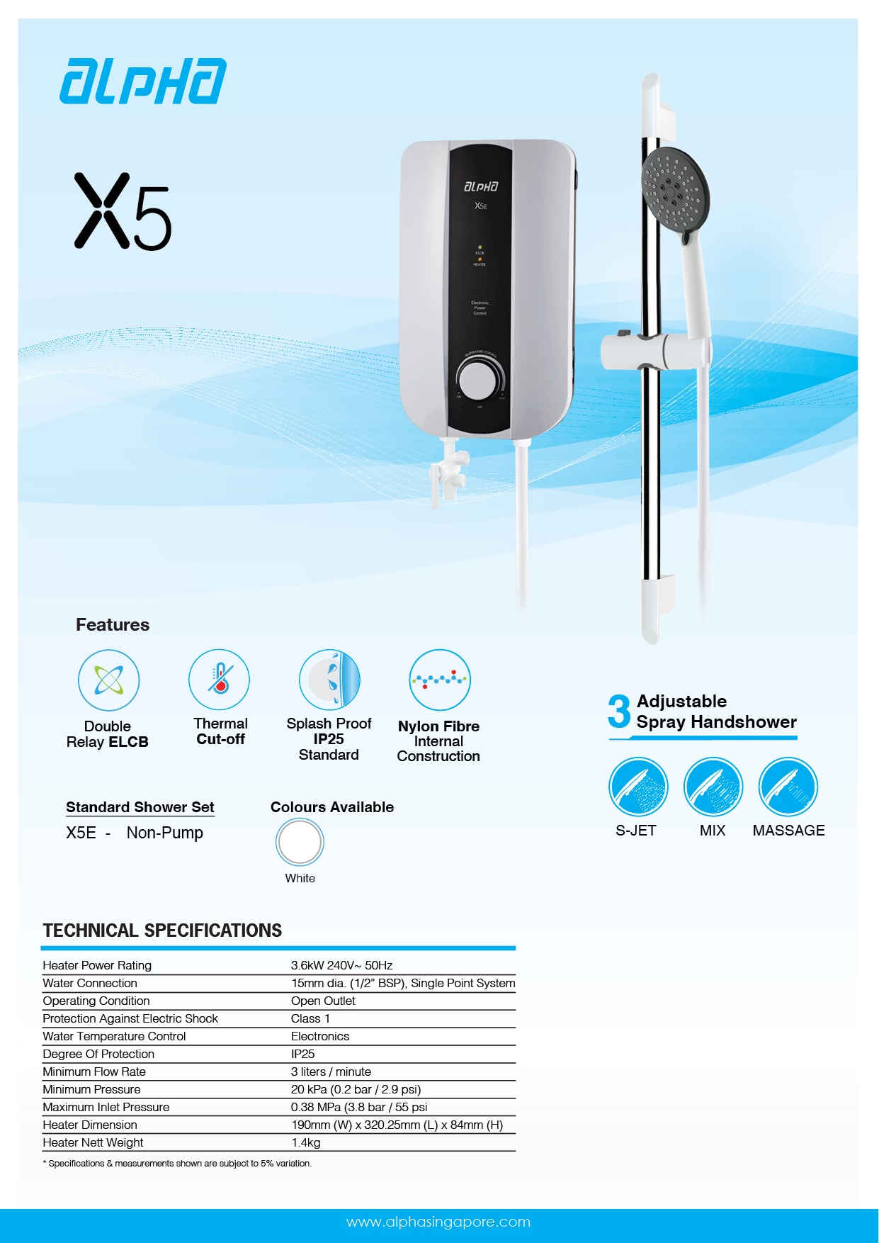 X5 — Alpha Instant Water Heater