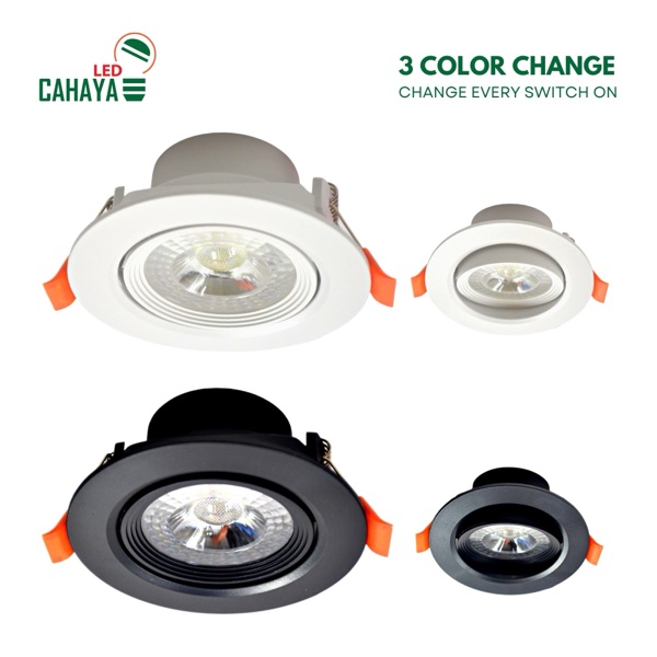 CR2-3CCT-Black-White — CahayaLED Spotlight / Downlight