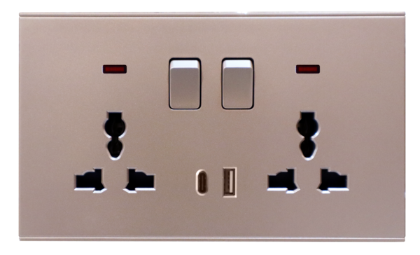 ELE-ELE-2G-13A-TYPE-A-C-CH — Retouch Switch & Socket
