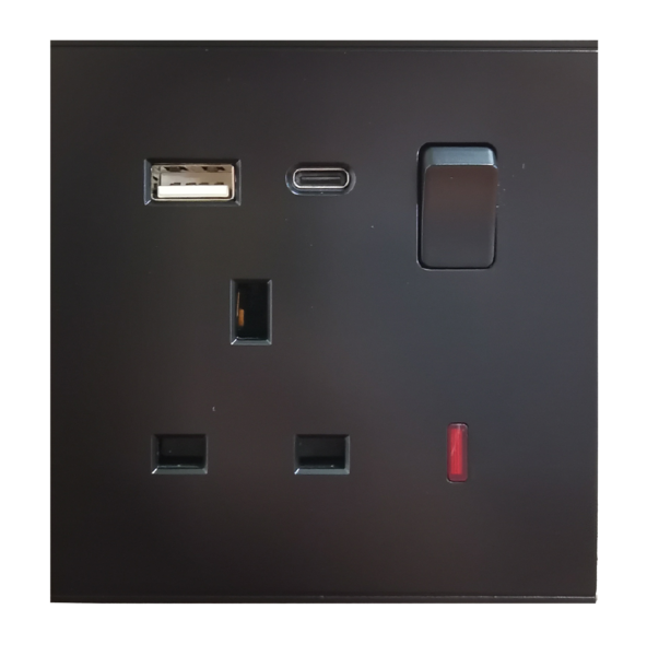 ELE-TYPE-C-BLACK — Retouch Switch & Socket