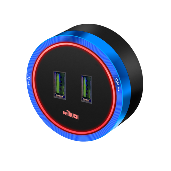 PT1-BLUE-USB — Retouch Switch & Socket