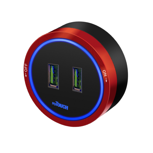PT1-RED-USB — Retouch Switch & Socket