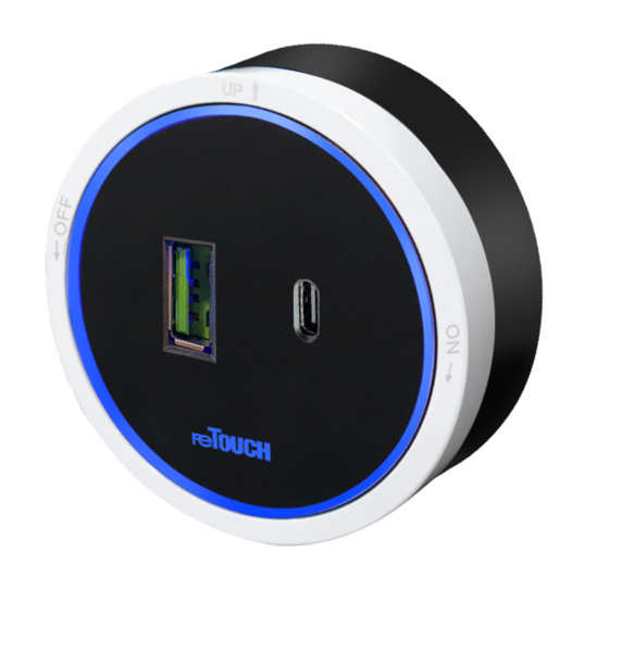 PT1-WHITE-TYPE-C — Retouch Switch & Socket