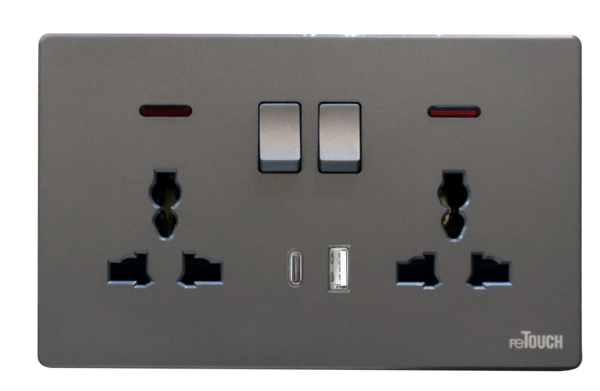 ULT-ULTRA-2G-13A-MG-TYPEC-COPY — Retouch Switch & Socket