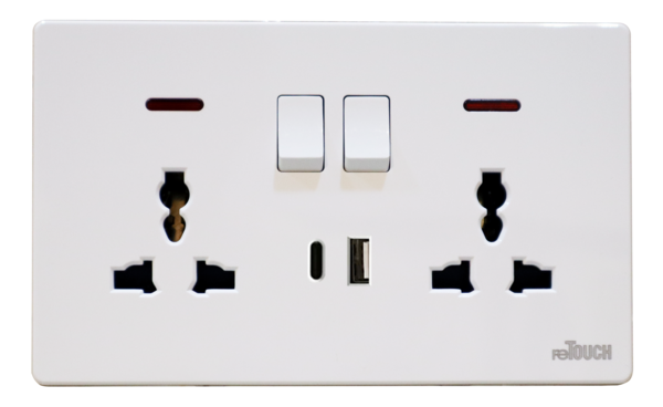 ULT-ULTRA-2G-13A-W-TYPE-A-C-W — Retouch Switch & Socket